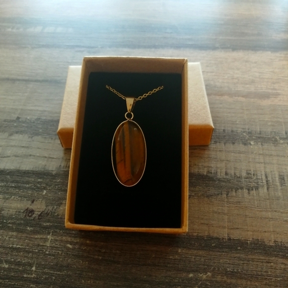 Necklace tiger eye - Picture 1 of 2